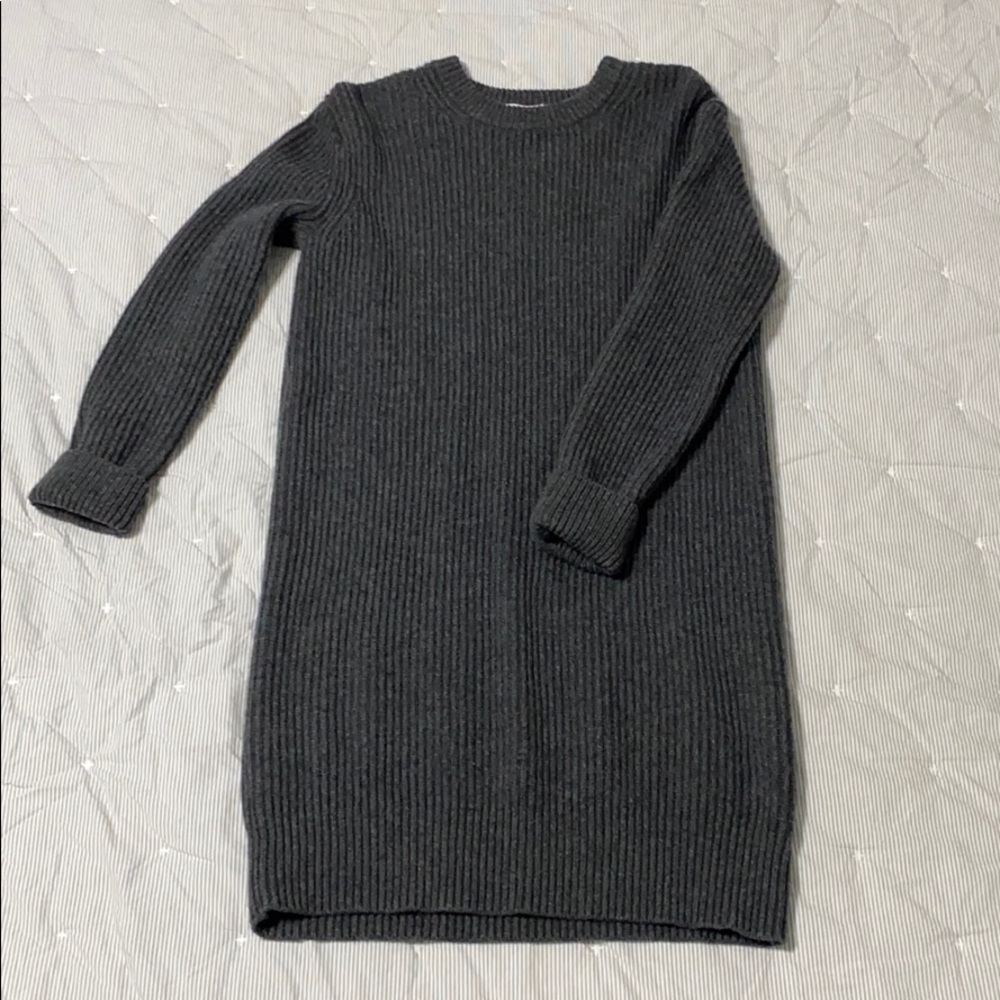 Grey sweater dress